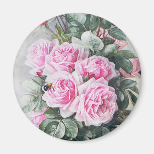 Aimant Bouquet rose vintage de roses