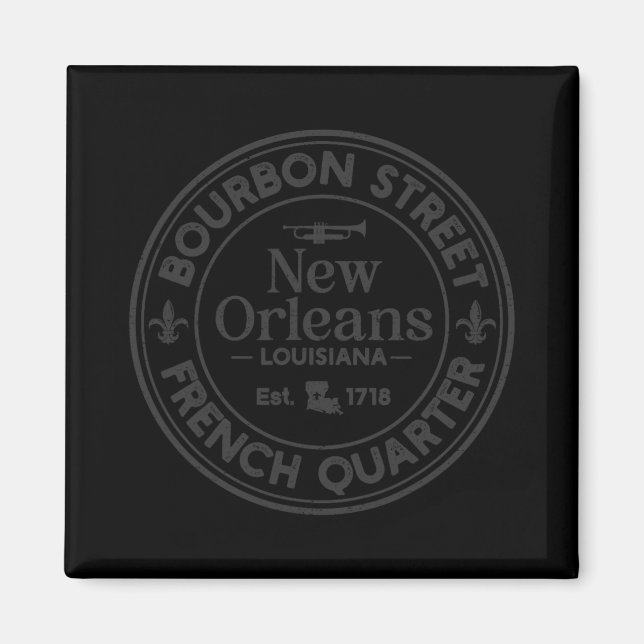Aimant Bourbon Street French Quarter Est 1718 New Orleans (Devant)