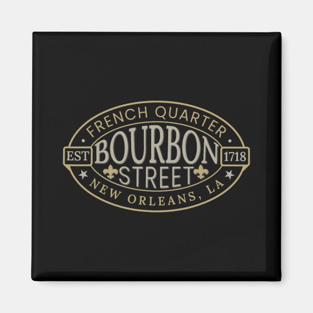 Aimant Bourbon Street New Orleans French Quarter Louisian (Devant)