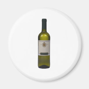 Aimant Bouteille de vin de qualité avec étiquette vierge