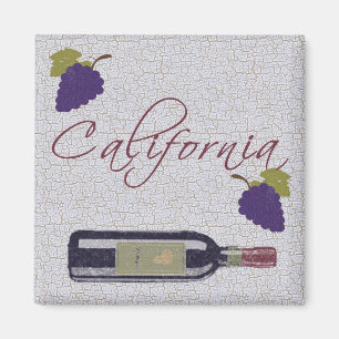 Aimant Bouteille de vin vintage de Californie
