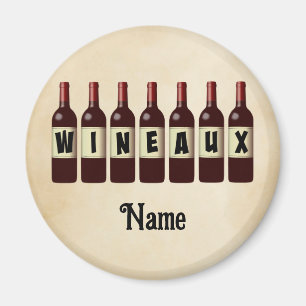 Aimant Bouteilles de vin rouge Wineaux Customisées