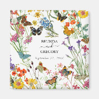 Bouteilles Fleurs sauvages Mariage floral