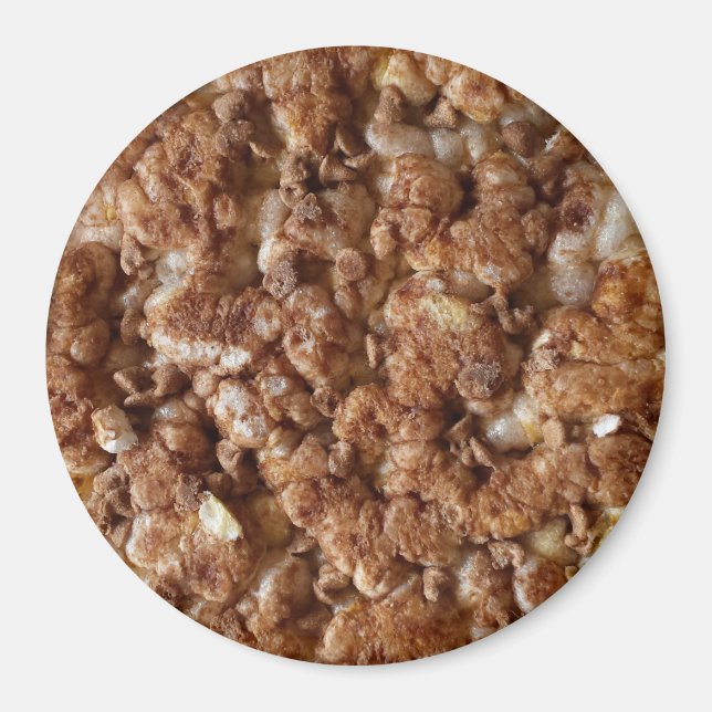 Aimant bouton de gâteau de riz à puce chocolat (Devant)