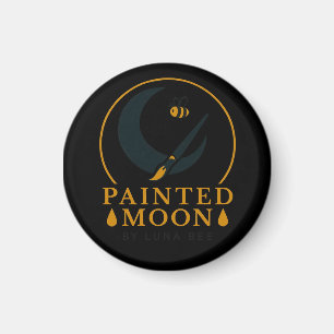 Aimant Bouton de la marque Luna Bee Peint Moon