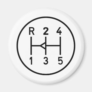 Aimant Bouton de vitesse de voiture de sport, motif de