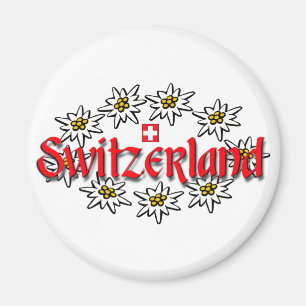 Aimant Bouton d'edelweiss de la Suisse