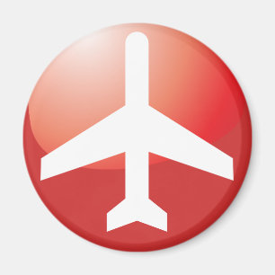 Aimant Bouton Facile rouge de l'avion