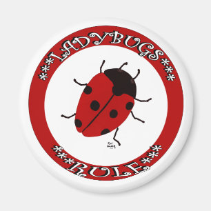 Aimant Bouton Ladybug