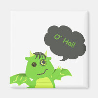Bouton mignon Dragon Zombie Eyed