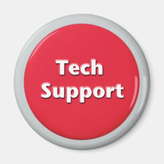 Aimant Bouton Panique rouge du support technique (Devant)