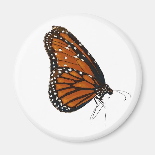 Aimant Bouton papillon Queen (Devant)