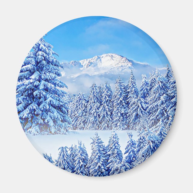 Aimant Bouton Porte - clé de Mountain Pikes aux États-Uni (Devant)