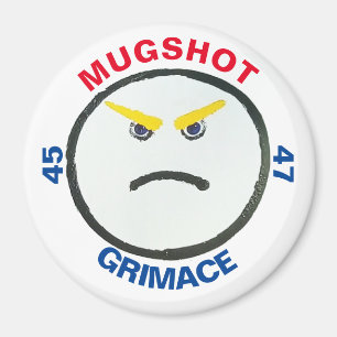 Aimant Bouton Réfrigérateur GRIMACE MUGSHOT
