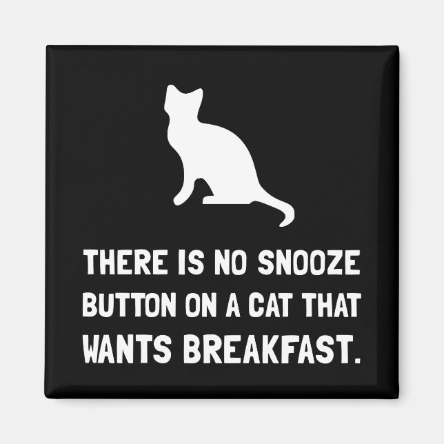 Aimant Bouton Snooze Chat (Devant)