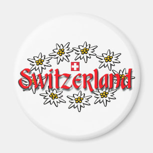 Aimant Bouton Suisse Edelweiss