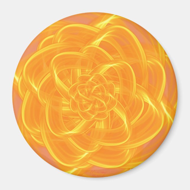 Aimant Bow d'or par fleur électrique (Devant)