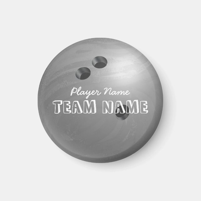 Aimant Bowling Ball Grey (Devant)