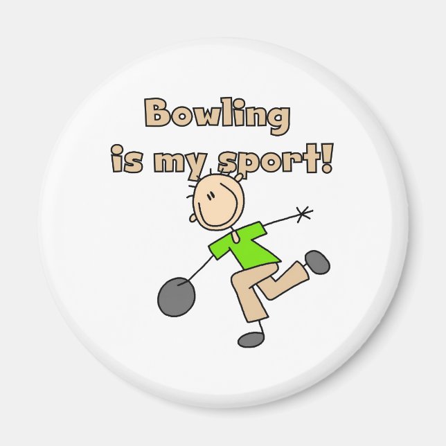 Aimant Bowling est mon sport (Devant)