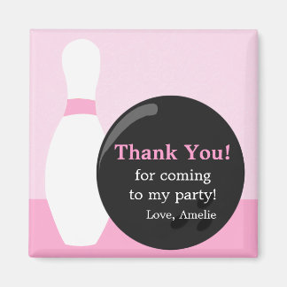 Aimant Bowling Girl Anniversaire Merci