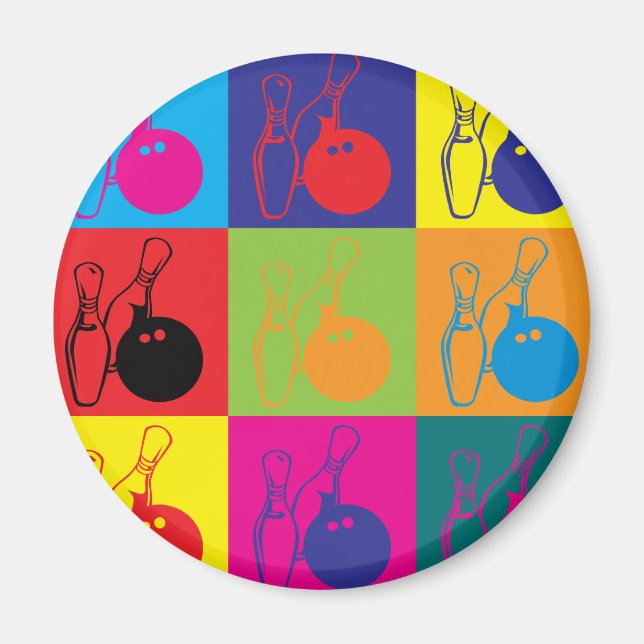 Aimant Bowling Pop Art (Devant)