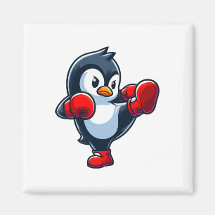 Aimant Boxe de manchot cool