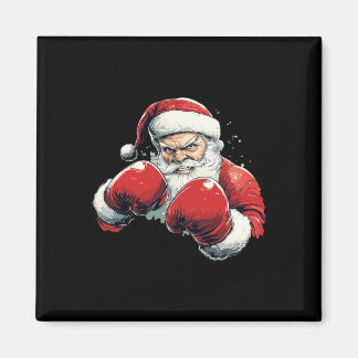 Aimant Boxe du Père Noël - Le Père Noël Avec Gant De Boxe
