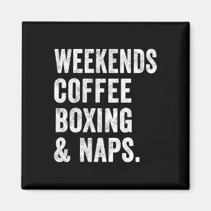 Aimant Boxe et cafés du week-end et siestes Boxeur Kickbo