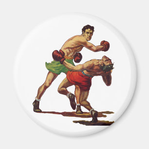 Aimant Boxe sportive Vintage, boxe dans un combat
