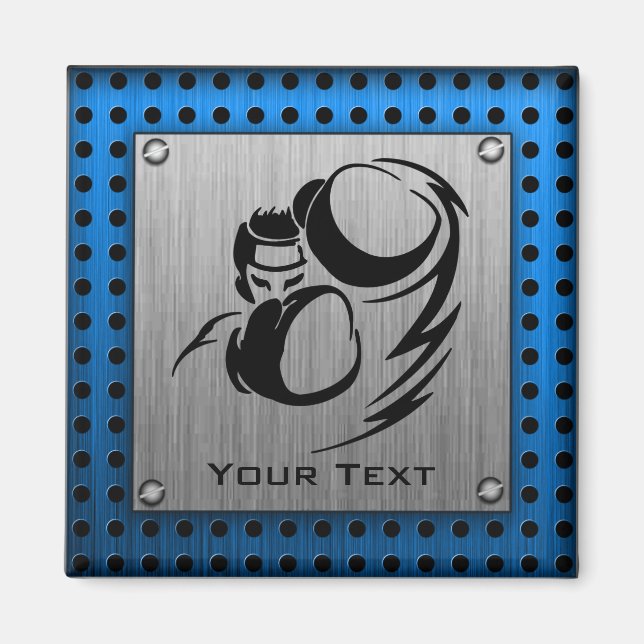 Aimant Boxer à look métal brossé (Devant)