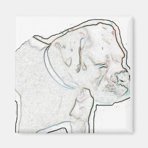 Aimant Boxeur blanc