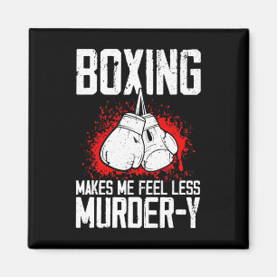 Aimant Boxeur de kickboxing drôle Savate Mma Arts martiau