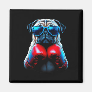 Aimant Boxing Pug Chien Kickboxing Cool
