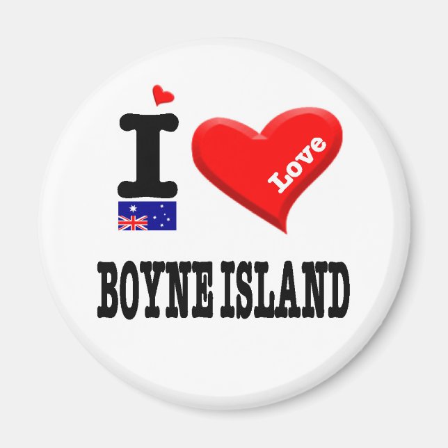 Aimant BOYNE ISLAND - I Love (Devant)