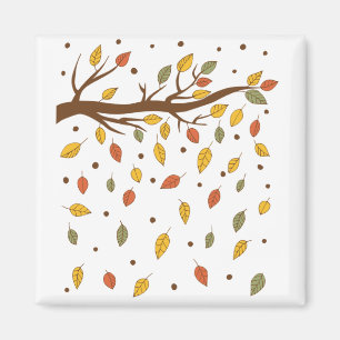 Aimant branche de lame isolée d'automne