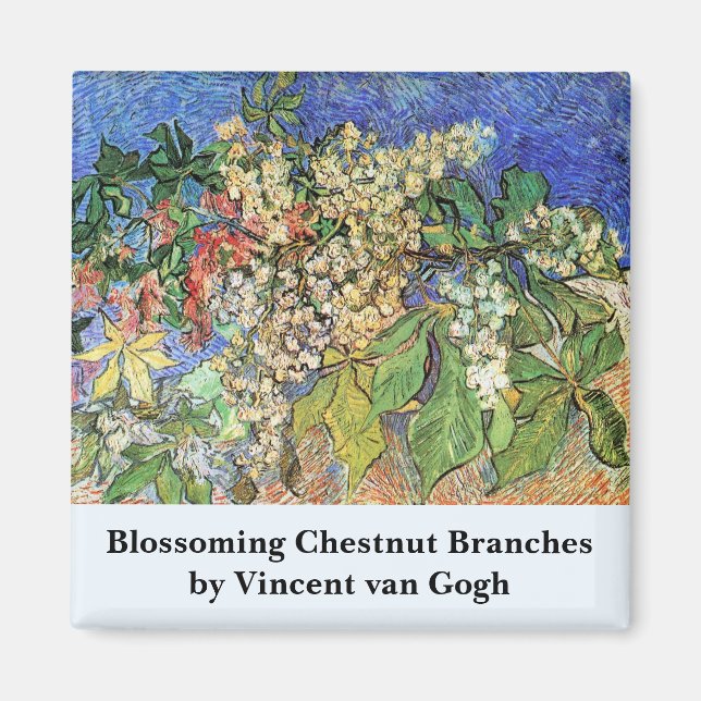 Aimant Branches de châtaignes florissantes par Vincent va (Devant)