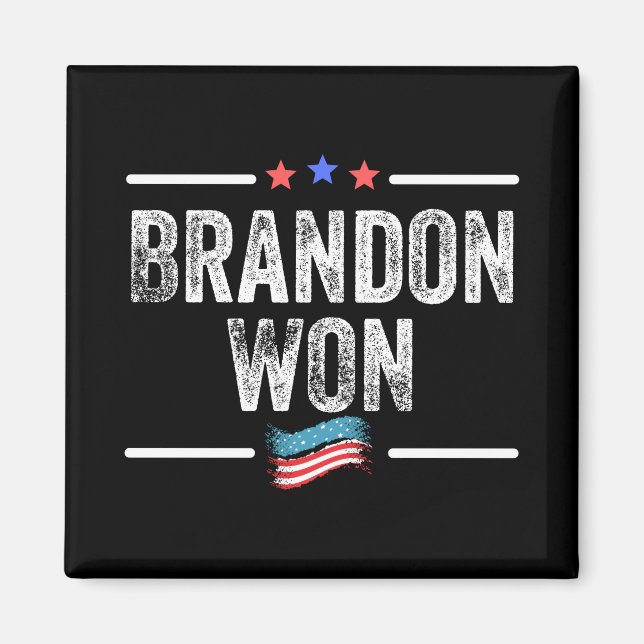 Aimant brandon won, brandon won drôle, brandon won americ (Devant)