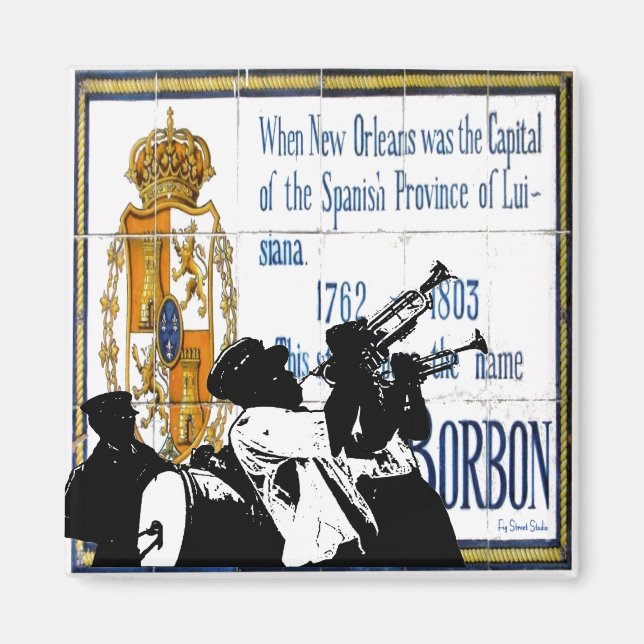 Aimant Brass Band Bourbon St. Tiles (Devant)