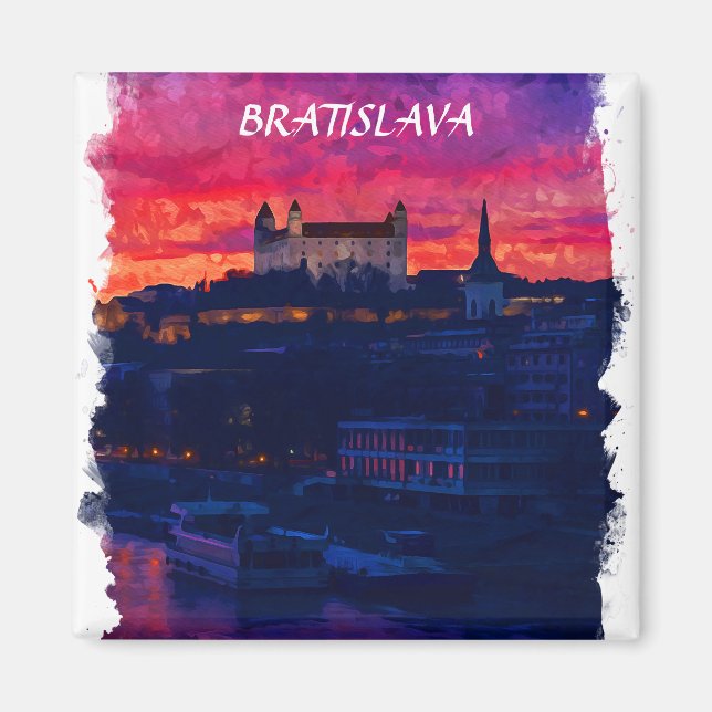Aimant Bratislava Slovaquie Night City View (Devant)