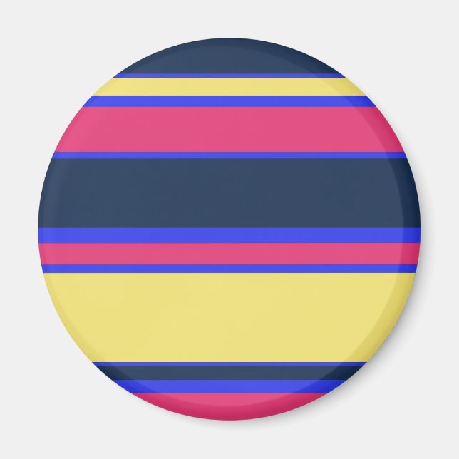 Aimant Brayures rose, jaune et bleue (Devant)