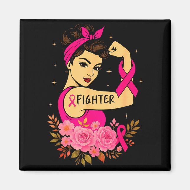 Aimant Breast Cancer Survivor Rosie Riveter Nk Awareness  (Devant)