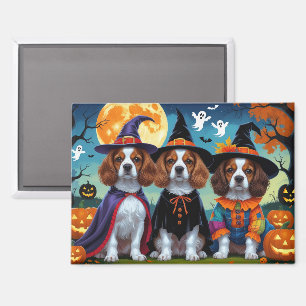 Aimant Bretagne Chiens espagnols Citrouille Halloween Fun