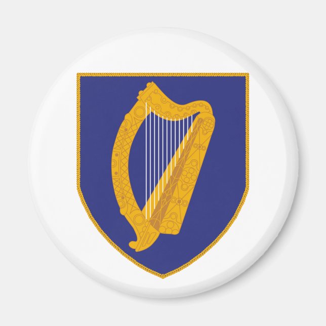Aimant Brian Boru Harp - Symbole d'Irlande (Devant)