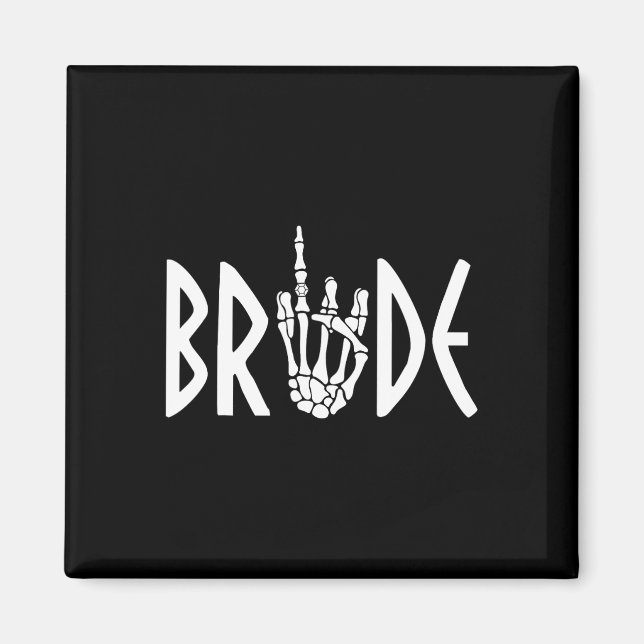 Aimant Bride Groom Skeleton Mariage gothique Fiançailles  (Devant)