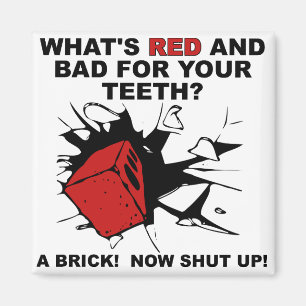 Aimant Brique Rouge Mauvais Pour Les Dents Citations Drôl