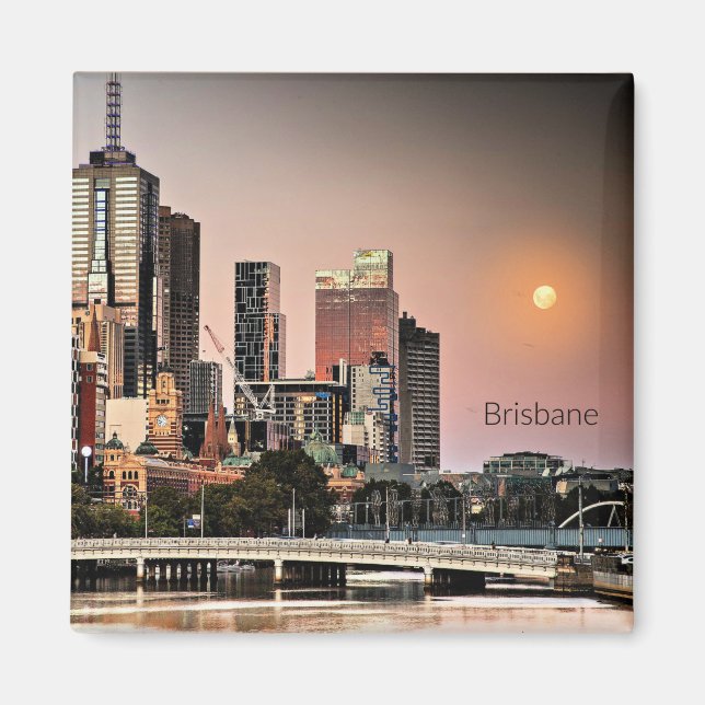 Aimant Brisbane, Australie, photo du paysage urbain (Devant)