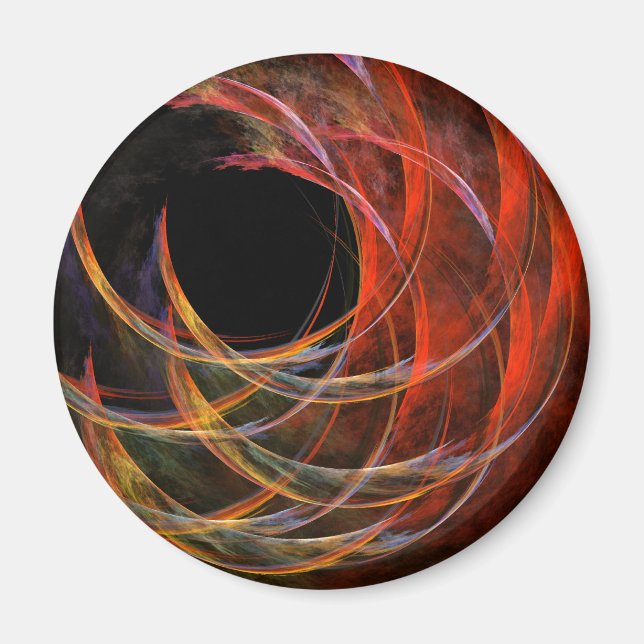 Aimant Briser le Cercle Vortex de Feu Art Abstrait (Devant)