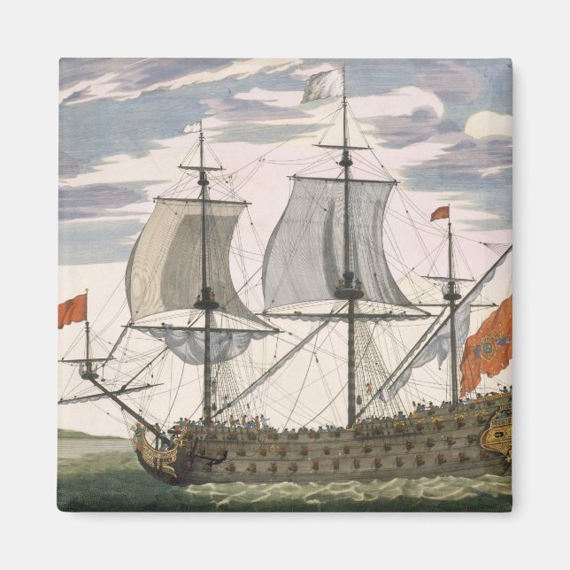 Aimant British Navy : un navire de première classe qui su (Devant)