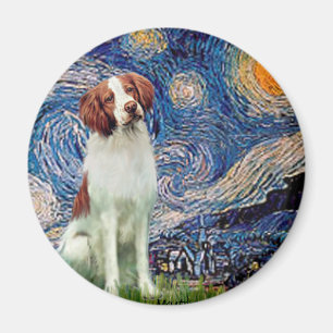 Aimant Brittany Spaniel 3 - Nuit étoilée
