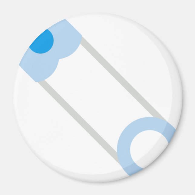 Aimant broche de sécurité bleue (Devant)